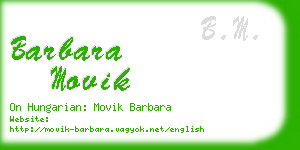 barbara movik business card